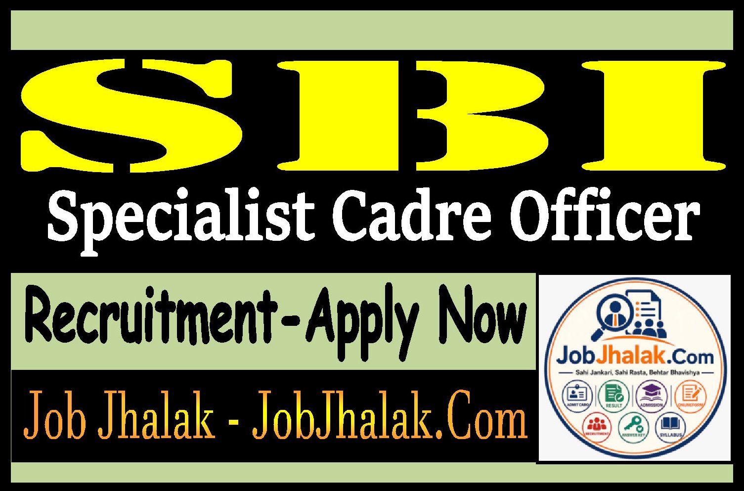 SBI SCO Specialist Cadre Officer Recruitment