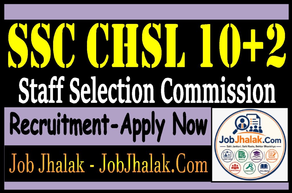 SSC CHSL 10+2 Recruitment 2026