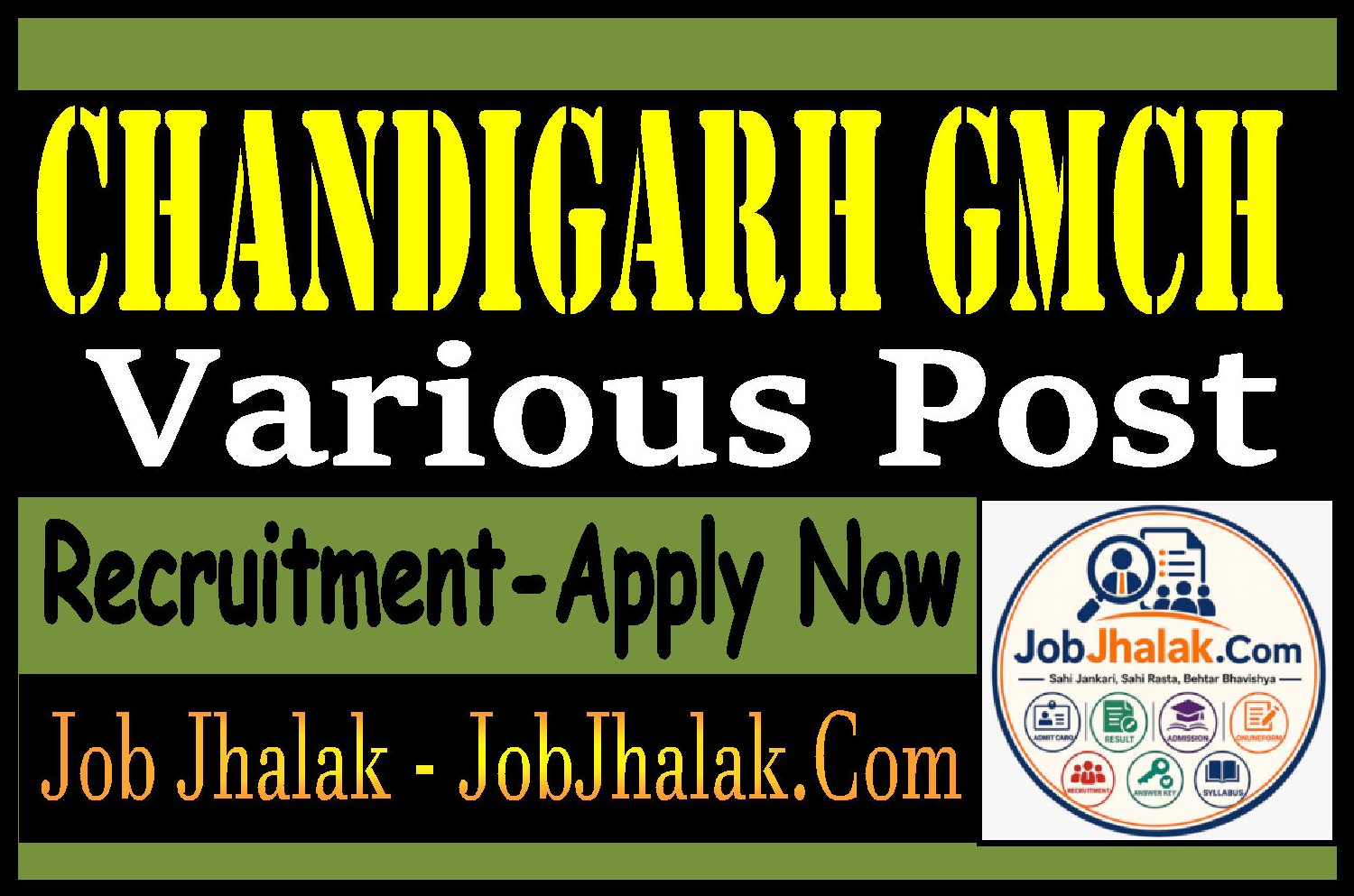 Chandigarh GMCH Various Post Recruitment
